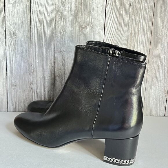 Michael Kors Sabrina Mid Bootie Ankle Boots Leather Black Women's Shoes Sz 7M - Picture 6 of 16